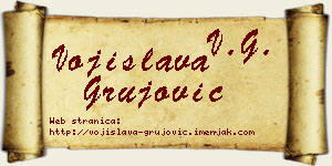 Vojislava Grujović vizit kartica